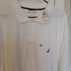 Nautica white polo 3x
